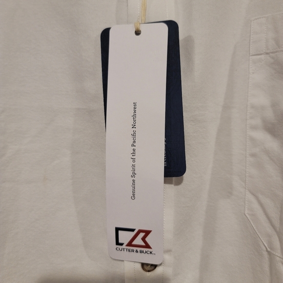 Cutter & Buck 4XB mens shirt button down white cotton new w tags outdoors - Picture 4 of 12